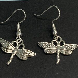 Dragonfly Earring, Insect Earring, Silly Earrings, Gift Idea, Celtic Ear…